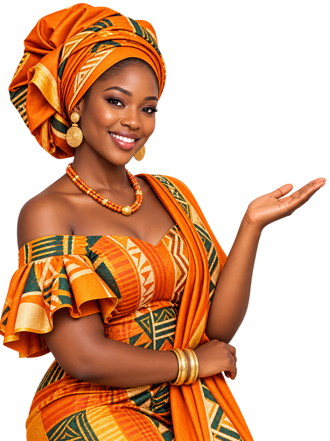 Mulher africana sorrindo