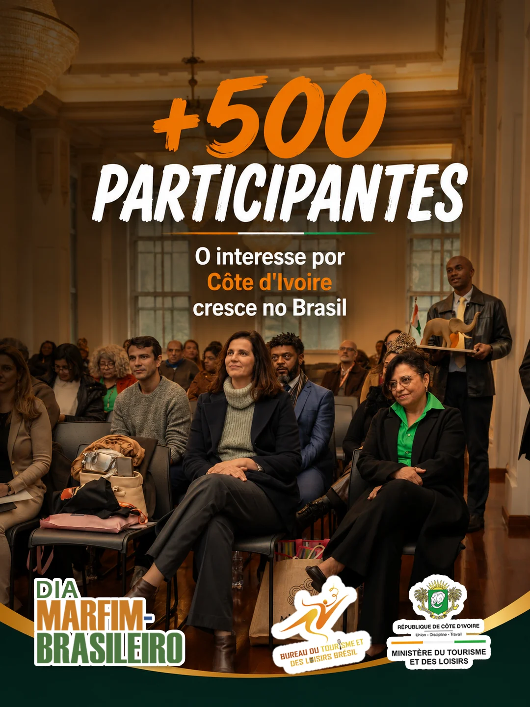 Dia Marfim-Brasileiro supera marca de 500 pessoas e reforça interesse pela Costa do Marfim no Brasil