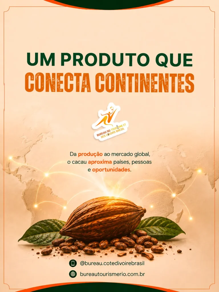 A Côte d’Ivoire e o cacau: liderança mundial que conecta produção e mercados