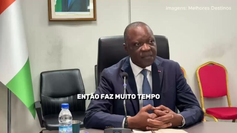 Amadou Koné durante entrevista ao Melhores Destinos na Côte d’Ivoire